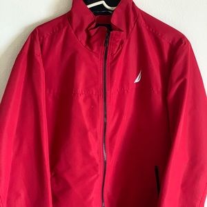 Beautiful bright red NAUTICA bomber jacket